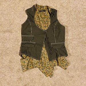 AzelHazelHazelHazelHaze - stripe / floral vest - L